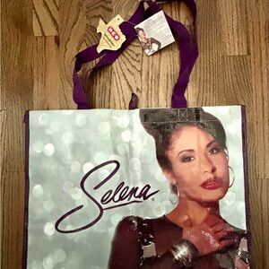 Selena Purple Tote Bag